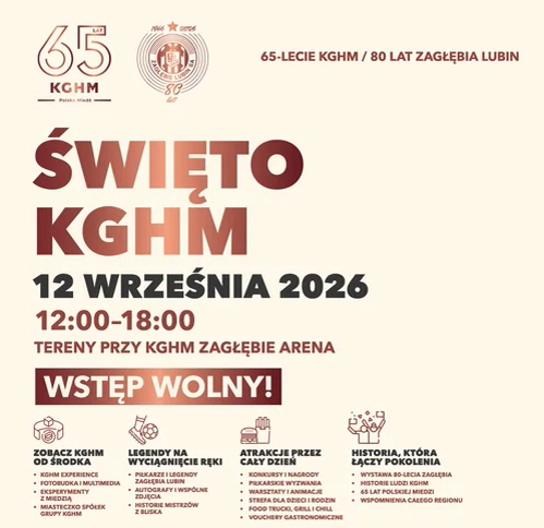 Wspólne świętowanie na pikniku z okazji 65-lecia KGHM oraz 80-lecia Zagłębia Lubin
